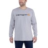 Bluza bez kaptura Carhartt Core Logo T-Shirt L/S - heather grey