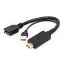 I/O ADAPTER HDMI TO DP/BLACK A-HDMIM-DPF-01 GEMBIRD