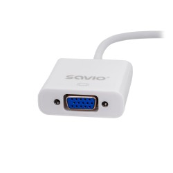 Adapter SAVIO cl-27 (HDMI M - D-Sub (VGA) F 0,10m kolor biały)