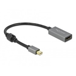 DeLOCK 66570 adapter kablowy 0,2 m Mini DisplayPort HDMI Typu A (Standard) Czarny, Szary