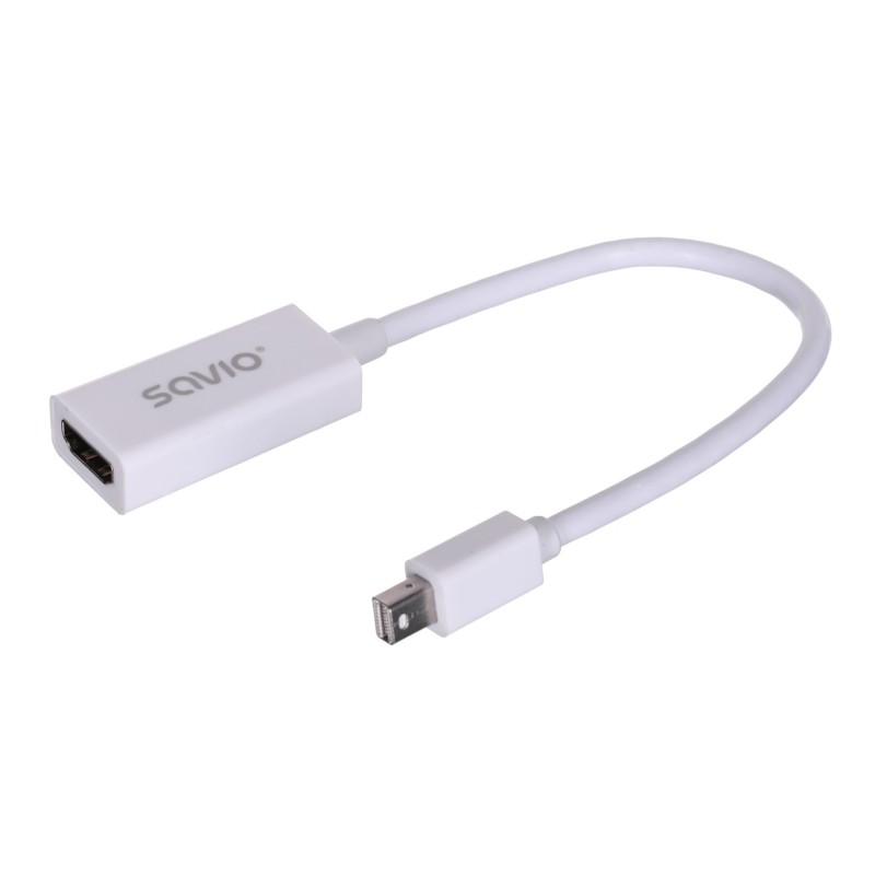 Adapter SAVIO cl-57 (Mini DisplayPort M - HDMI F 0,10m kolor biały)