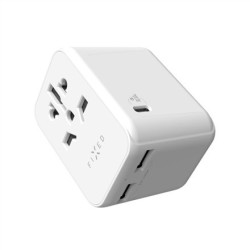 Poprawiono | Adapter świata Voyager | FIXCT30-1C2A-WH | USB-A/USB-C | Adapter podróżny