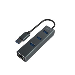 SAVIO AK-58 3-PORTOWY HUB USB-A Z ADAPTEREM RJ-45