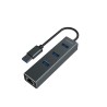 SAVIO AK-58 3-PORTOWY HUB USB-A Z ADAPTEREM RJ-45