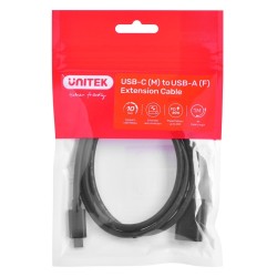 UNITEK KABEL ADAPTER USB-C-USB-A,M/F 10GBPS 60W 1M