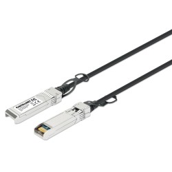 Intellinet 508391 kabel InfiniBand / światłowodowy 1 m SFP+ Czarny, Srebrny