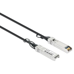 Intellinet 508391 kabel InfiniBand / światłowodowy 1 m SFP+ Czarny, Srebrny