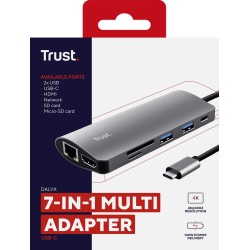 Adapter TRUST DALYX 7-IN-1 USB-C