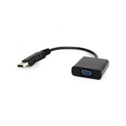 Adapter GEMBIRD A-DPM-VGAF-02 (DisplayPort M - D-Sub (VGA) F 0,15m kolor czarny)