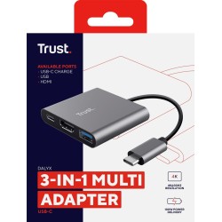 Adapter TRUST DALYX 3-IN-1 USB-C