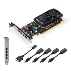 Karta graficzna PNY NVIDIA P1000 V2 LowProfile 4 GB GDDR5, PCIe 3.0 x16, 4x Mini DP 1.4, LP bracket, 4x mDP to DP adapter,