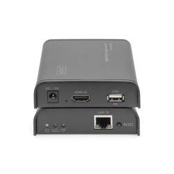 DIGITUS PRZEDŁUŻACZ (EXTENDER) KVM HDMI+USB 120M PO CAT.5E UTP/IP 1080P FHD 60HZ AUDIO (ZESTAW) DS-55202