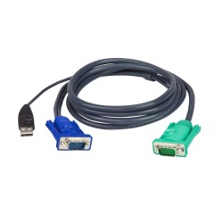 Kabel ATEN 2L-5202U (2m D-Sub (VGA) M - D-Sub (VGA) F kolor grafitowy)