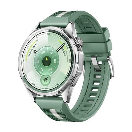 Inteligentny zegarek Huawei WATCH GT 6 46mm, GPS, dioda AMOLED, 1,47 cala, wodoodporny, zielony