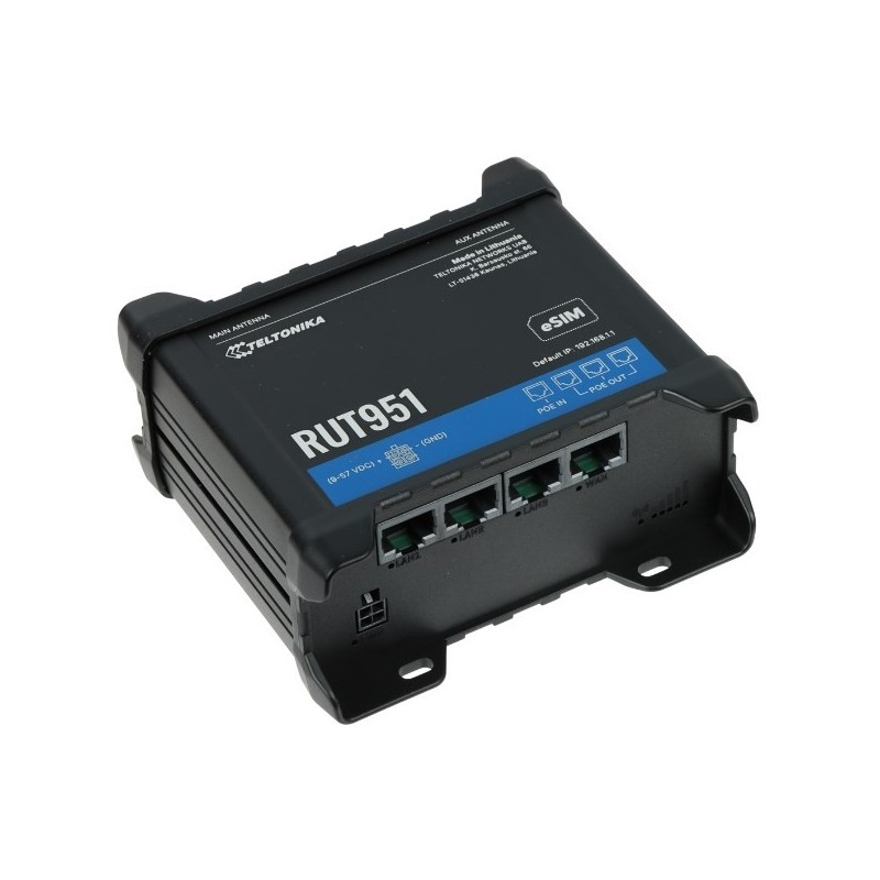 Punkt dostępowy 4G LTE + router RUT951 Dual SIM 2.4 GHz 300 Mb/s Teltonika