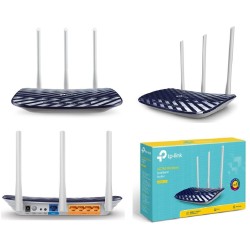 TP-Link Archer C20 AC750 V4.0 router bezprzewodowy Fast Ethernet Dual-band (2.4 GHz/5 GHz) Granatowy (marynarski)