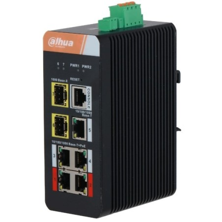 switch przemysłowy IS4207-4GT-120 5-portowy + 2 x SFP Dahua