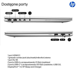HP ProBook 4 G1i Ultra 7 255H 16.0"WUXGA IPS 300nits AG 24GB DDR5 5600 SSD512 Arc Cam1080p 56Wh W11Pro Pike silver aluminium 3Y