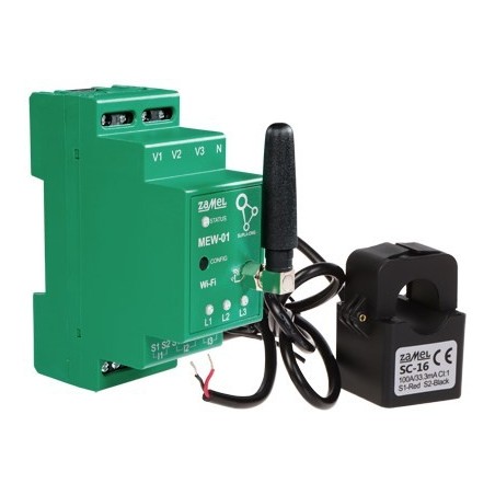 Monitor energii elektrycznej MEW-01/ANT-1F jednofazowy ZAMEL