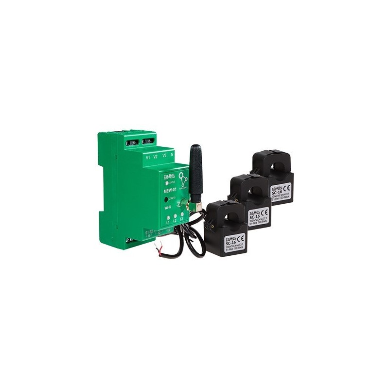Monitor energii elektrycznej MEW-01/ANT SUPLA trójfazowy ZAMEL
