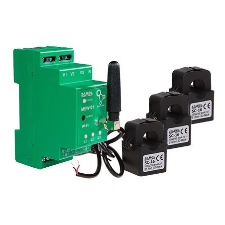 Monitor energii elektrycznej MEW-01/ANT SUPLA trójfazowy ZAMEL