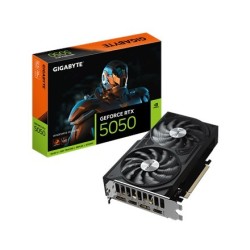 Karta graficzna Gigabyte GeForce RTX 5050 WINDFORCE OC V2 8G, Technologia NVIDIA, 8 GB, GeForce RTX 5050, Pamięć GDDR6, Ilość
