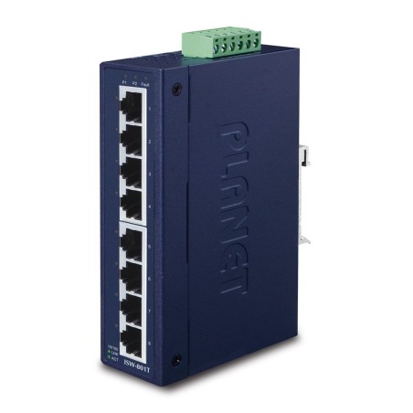 PLANET ISW-801T łącza sieciowe Nie zarządzany L2 Fast Ethernet (10/100) Niebieski