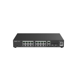 Ruijie Networks RG-ES220GS-P łącza sieciowe Zarządzany L2 Gigabit Ethernet (10/100/1000) Obsługa PoE Czarny
