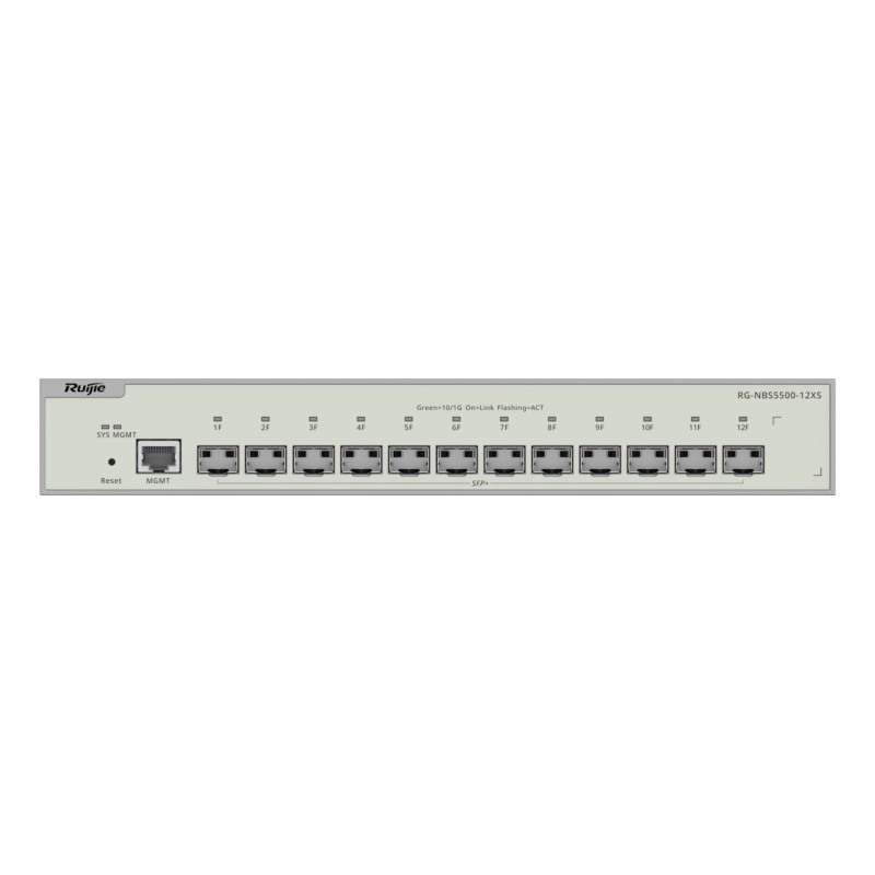 Ruijie Networks RG-NBS5500-12XS łącza sieciowe Zarządzany L3 Szary