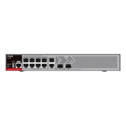 Zarządzalny Switch Ruijie L2+ 10 portów 1Gbit + 2 porty SFP 2.5Gbit 10 portów PoE+ (125W max) 1 wentylator, 1 wbudowany zasilacz