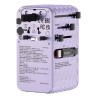 VERBATIM CHARGE 'N' TRAVEL 70W 2C CHOWANY UNIWERSALNY ADAPTER PODRÓŻNY FIOLETOWY