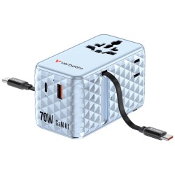 Uniwersalny adapter podróżny Verbatim Charge 'N' Travel 70W 2C niebieski