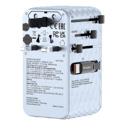 Uniwersalny adapter podróżny Verbatim Charge 'N' Travel 70W 2C niebieski