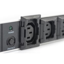Digitus Listwa zasilająca PDU 19" Rack, 10x gniazdo C13, 2.0m, 1x wtyk C14, 10A, zabezpieczenie przeciążeniowe, profil