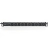 Digitus Listwa zasilająca PDU 19" Rack, 10x gniazdo C13, 2.0m, 1x wtyk C14, 10A, zabezpieczenie przeciążeniowe, profil