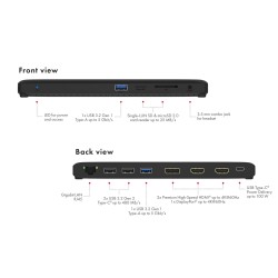 Stacja dokująca IcyBox USB Type-C mit dreifach Videoausgabe