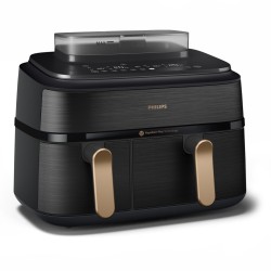 Frytownica powietrzna Philips z podwójną parą NA552/00 Seria 5000 Moc 2750 W Pojemność 9 L RapidAir Plus Czarny