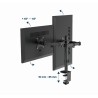 GEMBIRD BIURKOWE REGULOWANE RAMIĘ/UCHWYT NA 2 MONITORY 17-32, VESA 100X100MM, DO 9 KG