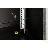 Szafa sieciowa wisząca Unique 19" 16U rack 600x600, drzwi szyba, czarny, niedzielona, złożona, 100kg