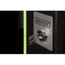 Szafa sieciowa wisząca Unique 19" 16U rack 600x600, drzwi szyba, czarny, niedzielona, złożona, 100kg