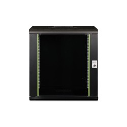 Szafa sieciowa wisząca Unique 19" 12U rack 600x450, drzwi szyba, czarny, niedzielona, złożona, 100kg