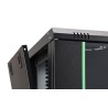 Szafa sieciowa wisząca DYNAmic 19" 9U rack 600x450, drzwi szyba, czarny, niedzielona, złożona, 60kg