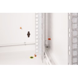 Szafa sieciowa wisząca Unique 19" 20U rack 600x600, drzwi szyba, szary, niedzielona, złożona, 100kg