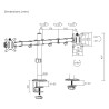 MACLEAN UCHWYT BIURKOWY NA 2 MONITORY MC-754N