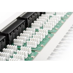 Digitus Panel krosowy (patch panel) ISDN 19" 50x RJ45 (8P4C), LSA poziom, kat.3, nieekranowany, 1U, szary