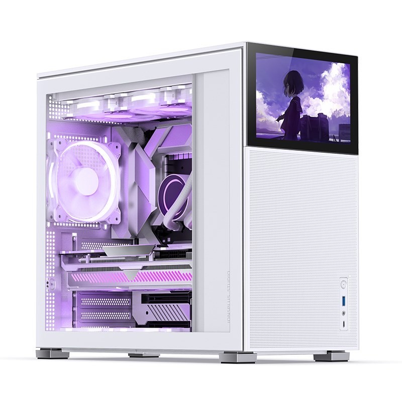 Jonsbo D41 MESH Screen ATX Tempered Glass - white