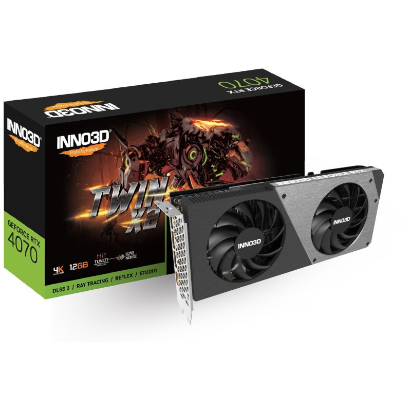 Karta graficzna INNO3D GeForce RTX 4070 TWIN X2 12GB GDDR6X DLSS 3