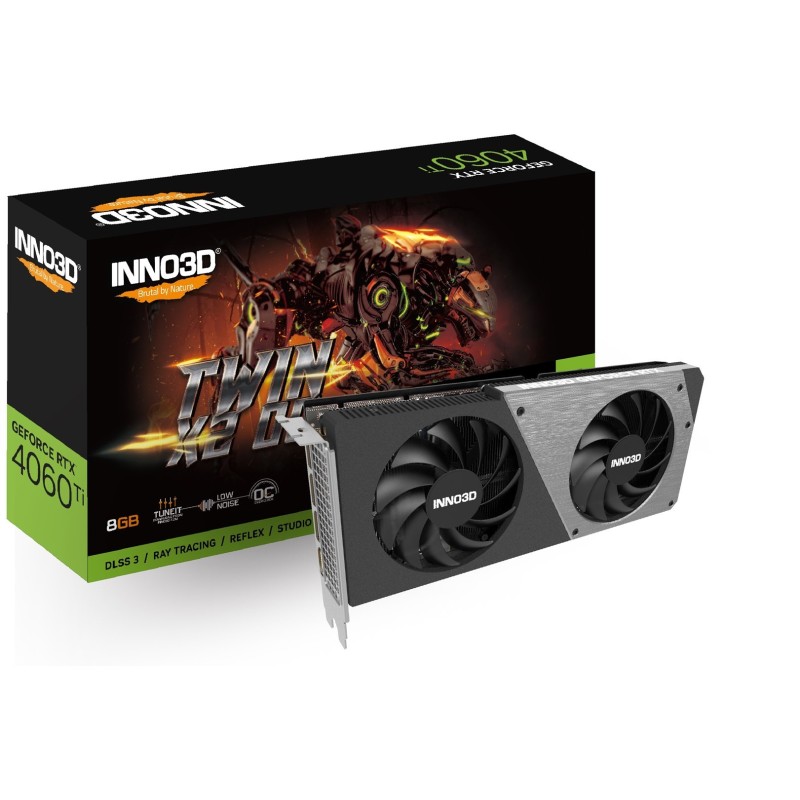 Karta graficzna INNO3D GeForce RTX 4060 Ti TWIN X2 OC 8GB GDDR6 DLSS 3