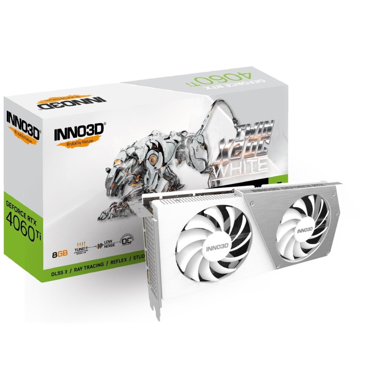 Karta graficzna INNO3D GeForce RTX 4060 Ti TWIN X2 OC WHITE 8GB GDDR6 DLSS 3