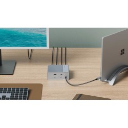 HYPER HDG212B stacja dokująca Dokujący USB 3.2 Gen 2 (3.1 Gen 2) Type-C Srebrny